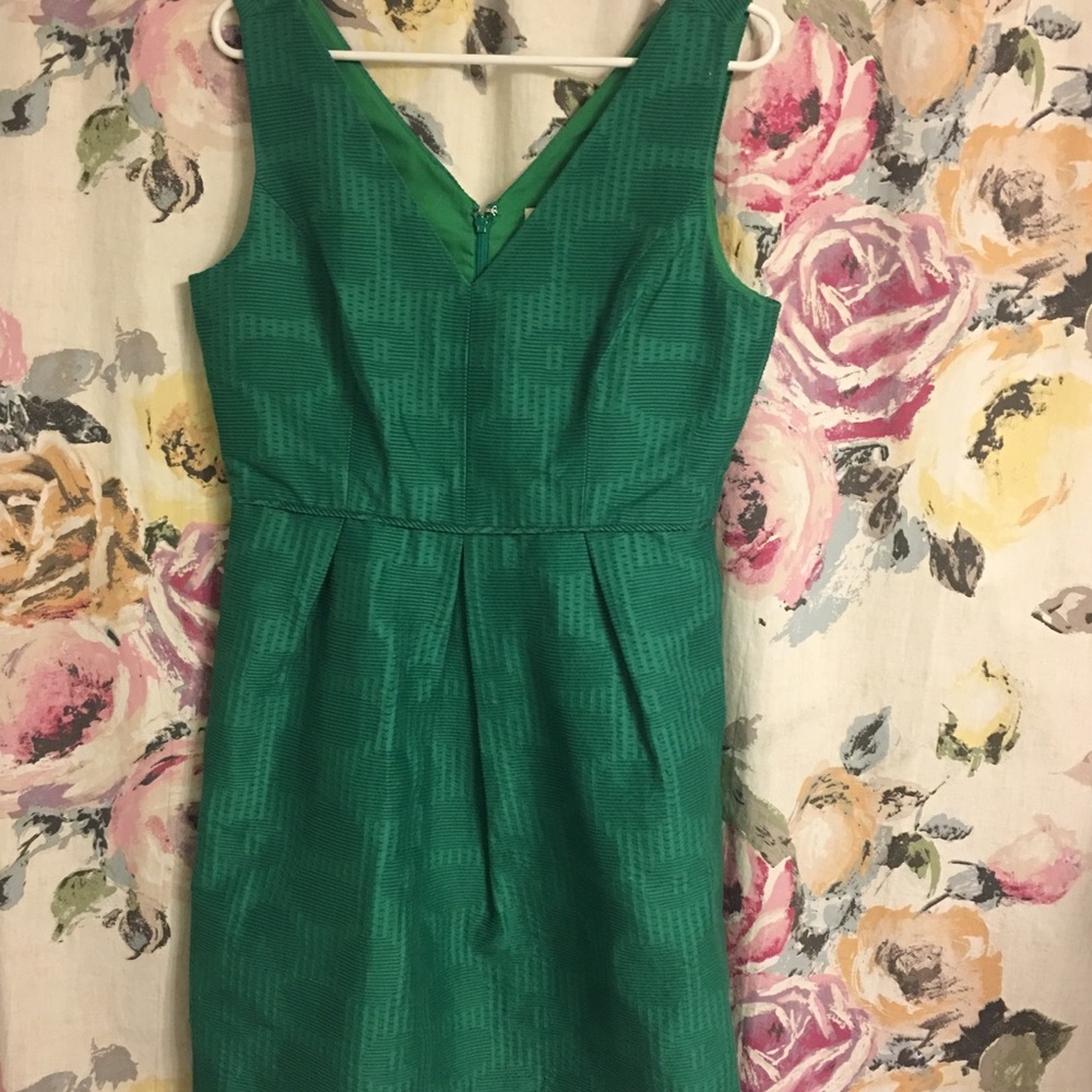 NWOT Emerald Green J Crew Fit n Flare Dress